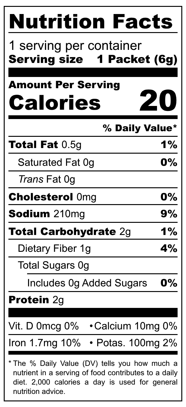 Classic Chick'n — Nutritional information