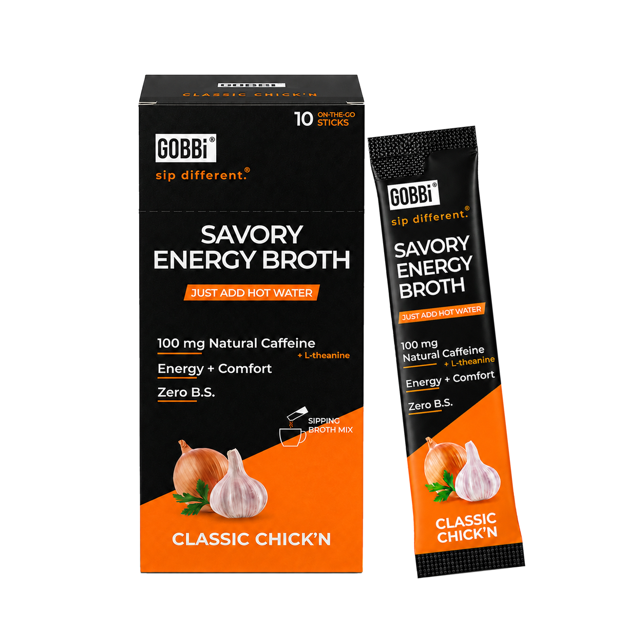 Classic Chick’n Energy Broth box and stick