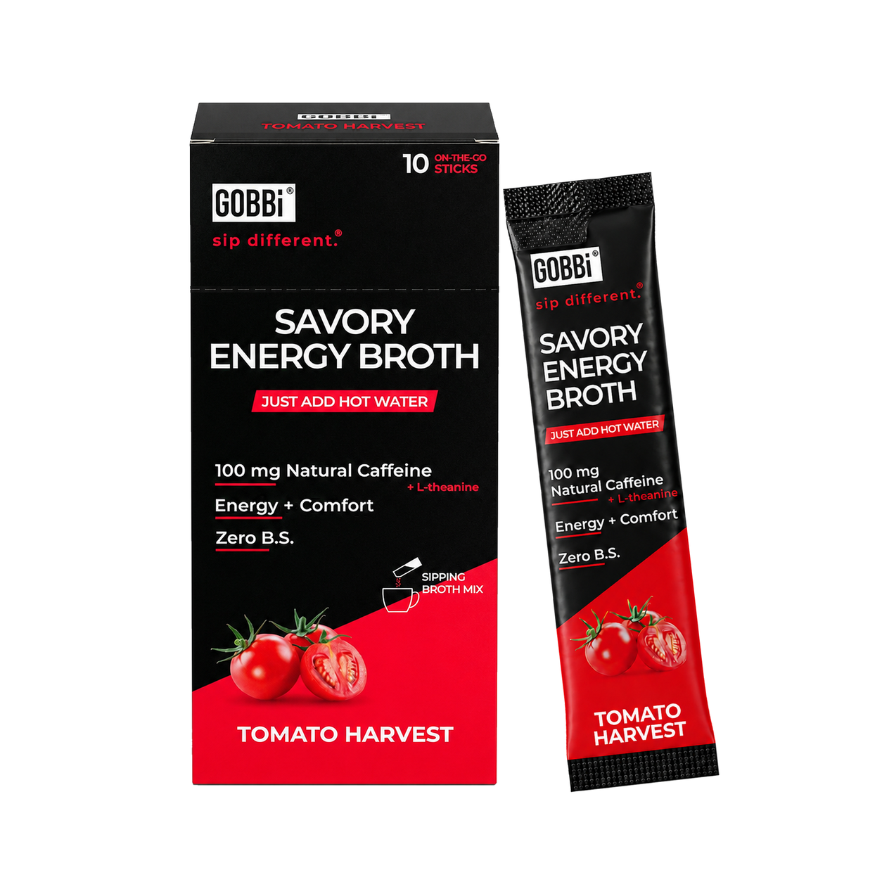 Tomato Harvest Energy Broth box and stick